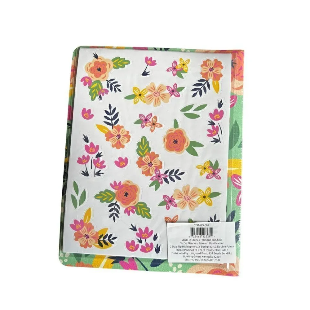 Steel Mill Daily To Do Planner with 2 Dual Tip Highlighters Stickers FabFitFun